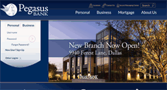 Desktop Screenshot of pegasusbankdallas.com